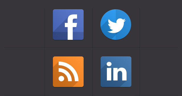 Psd Flat Social Icons