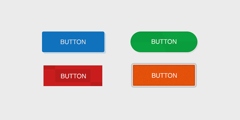 4 cool button Photoshop templates