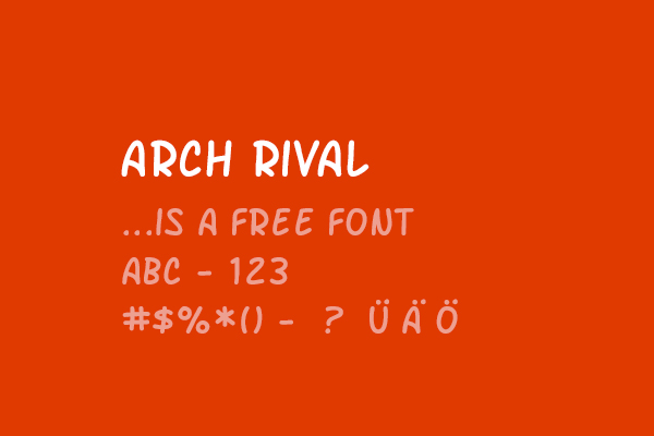 Arch Rival font