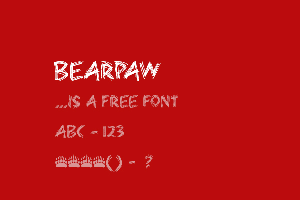 Bearpaw font