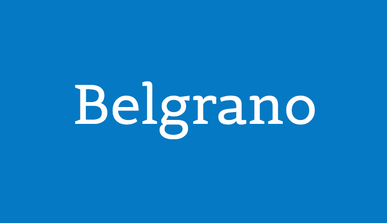 Belgrano font