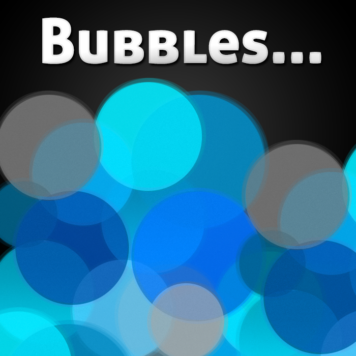 Blue and Gray Bubbles Background