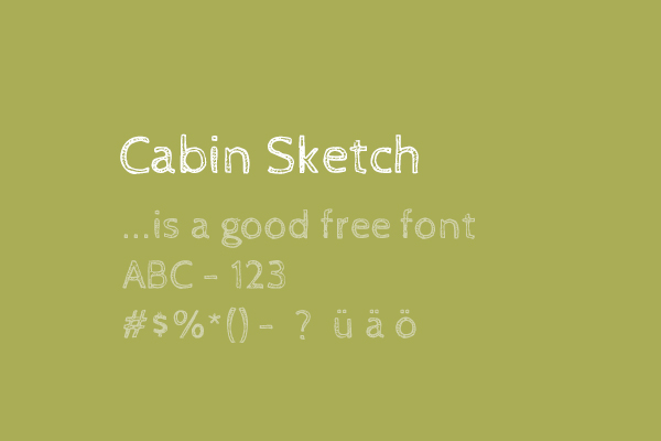 Cabin Sketch font