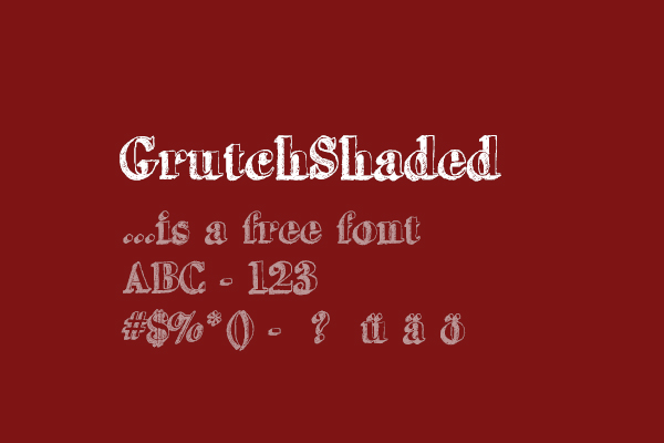 GrutchShaded font