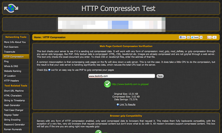 HTTP Compression Test