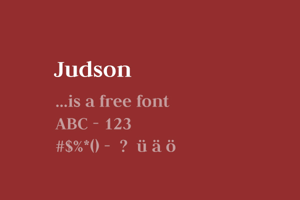 Judson font