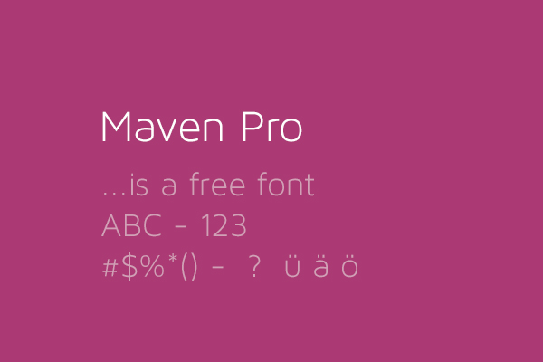 Maven Pro font