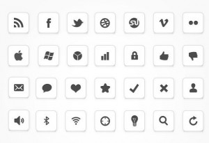 Minimal social media icon set