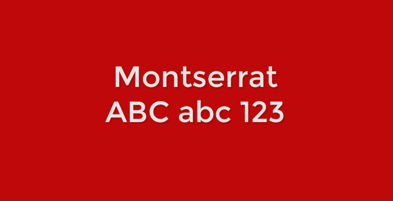 Montserrat Google Fonts