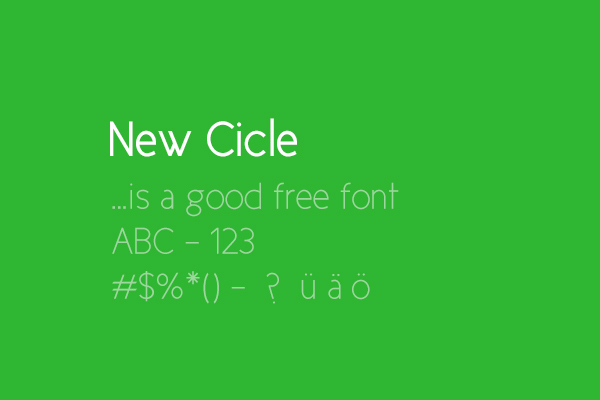 New Cicle font
