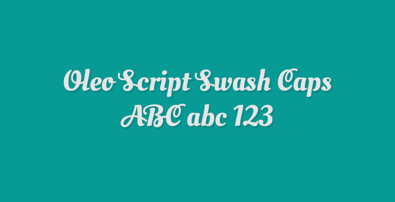 Oleo Script Swash Caps Google Fonts