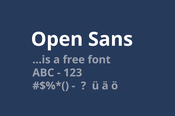 Open Sans font