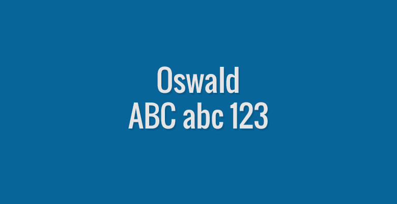 Oswald Google Fonts