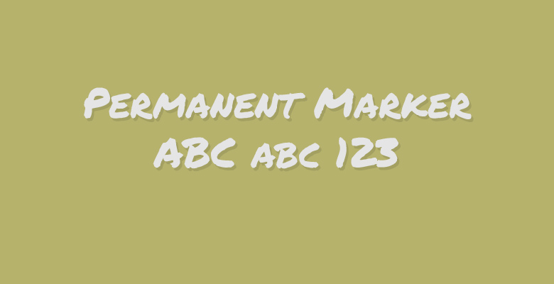 Permanent Marker Google Fonts