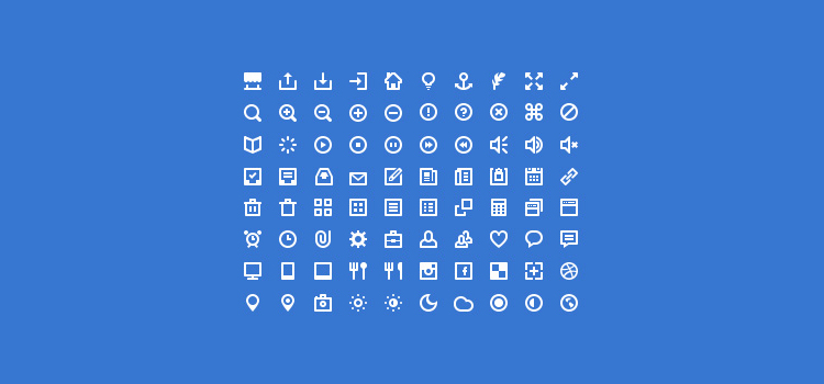 Premiumpixels 80 Mini Icons (PSD + Icon Font)