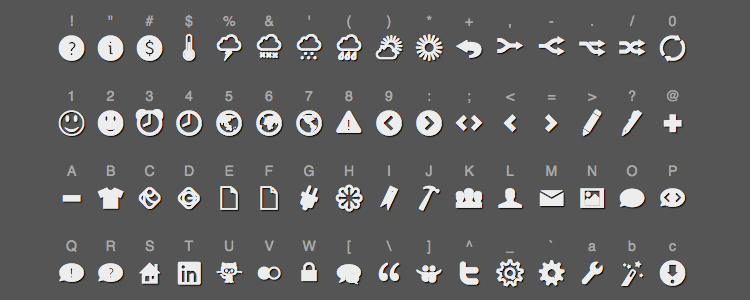 Raphael Icon-Set via @font-face