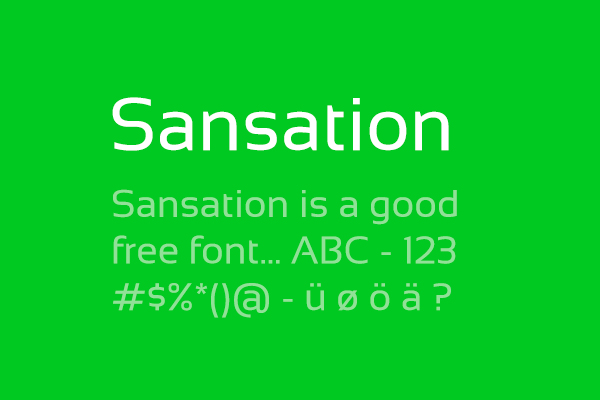 Sansation font