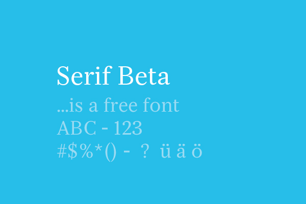 Serif Beta font