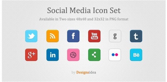 Social media icon set