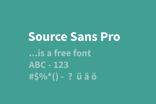 Source Sans Pro font